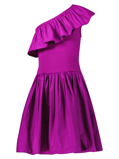 Shop Molo Kids Dress For Girls In Purple