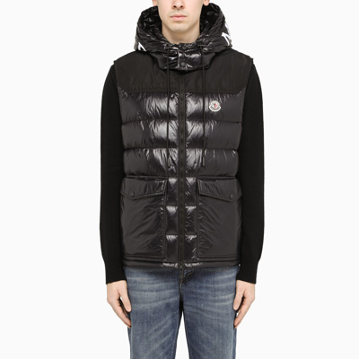 Moncler Black Born To Protect Quilted Waistcoat In Black