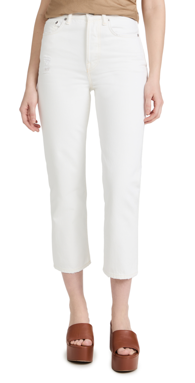 Acne Studios Mece Beaten White Jeans In White