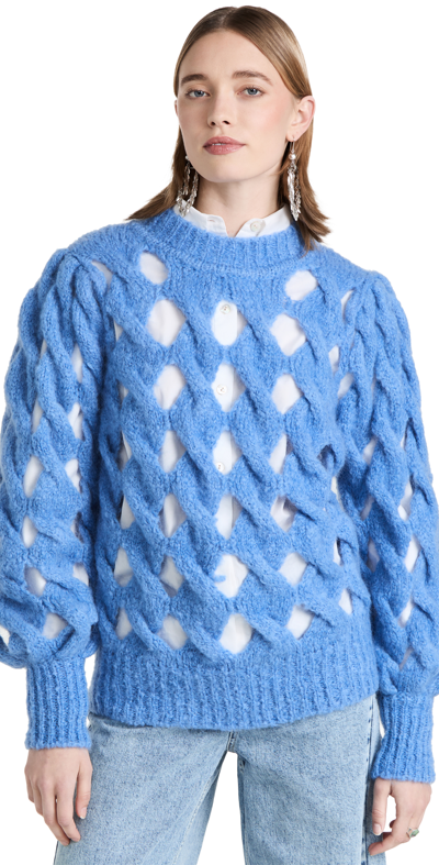 Shop Isabel Marant Eggie Sweater In Light Blue