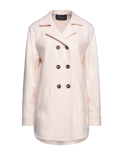 Shop Cedric Charlier Coats In Light Pink
