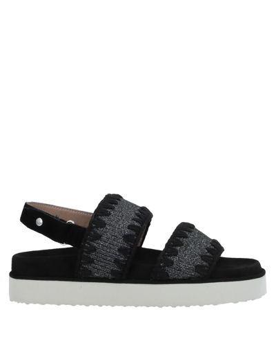 Shop Mou Sandals In Black