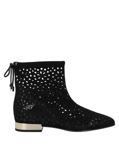 Shop Roger Vivier Woman Ankle Boots Black Size 6 Soft Leather