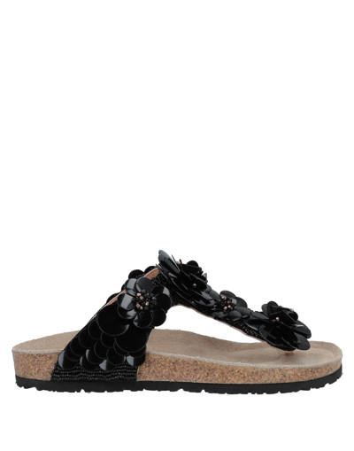 Shop Maliparmi Toe Strap Sandals In Black