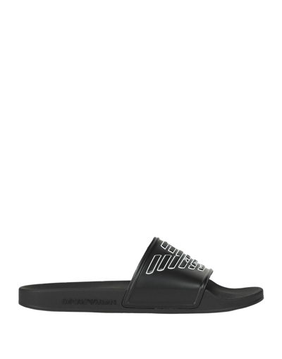 Shop Emporio Armani Shoes Beachwear Man Sandals Black Size 6.5 Pvc - Polyvinyl Chloride, Polyurethane