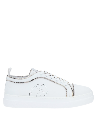Shop Trussardi Woman Sneakers White Size 11 Soft Leather