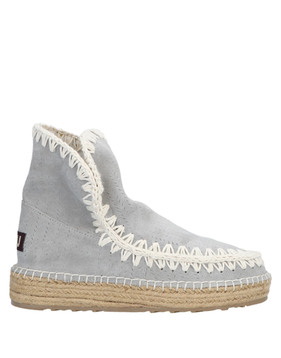 Shop Mou Ankle Boots In Light Grey