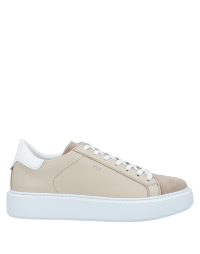 Shop Ylati Man Sneakers Sand Size 7 Soft Leather In Beige