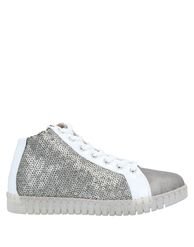 Shop Andìa Fora Woman Sneakers Lead Size 6 Soft Leather, Textile Fibers In Grey