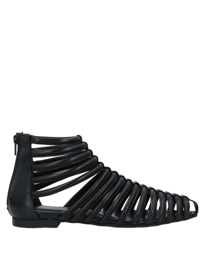 Shop Fiorifrancesi Woman Sandals Black Size 8 Soft Leather