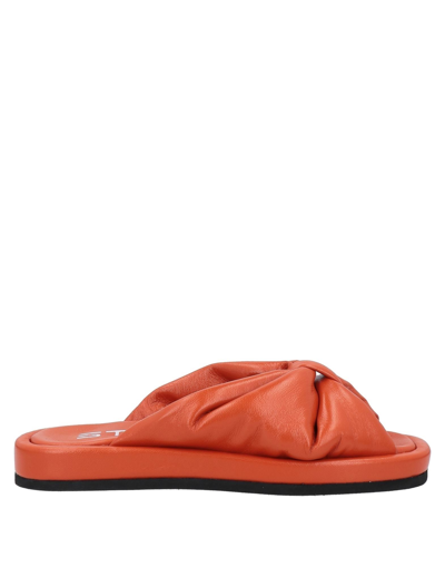 Shop Strategia Woman Sandals Orange Size 9 Leather