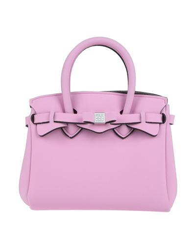 Shop Save My Bag Handbags In Pink