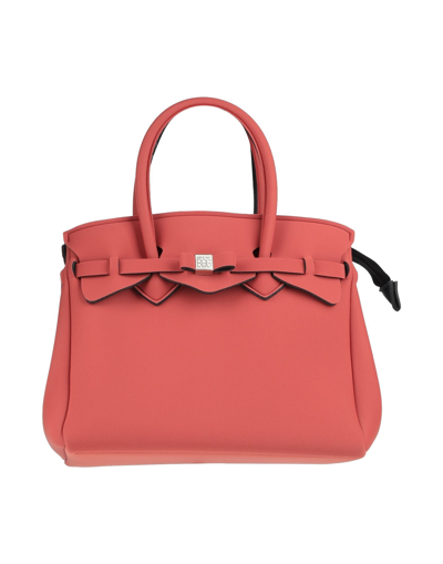 Shop Save My Bag Woman Handbag Brick Red Size - Peek (polyether - Ether - Ketone), Polyamide, Elastane