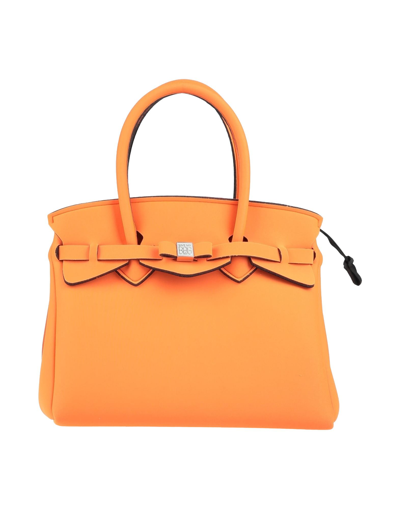 Shop Save My Bag Woman Handbag Apricot Size - Peek (polyether - Ether - Ketone), Polyamide, Elastane In Orange