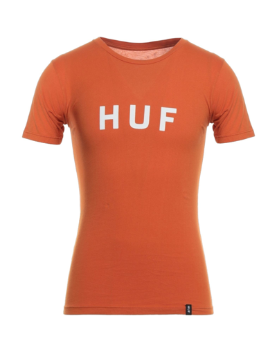 Shop Huf Man T-shirt Orange Size M Cotton