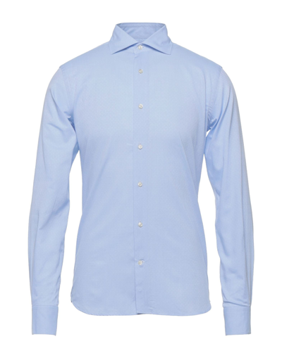Shop Angelo Nardelli Man Shirt Sky Blue Size 16 Cotton