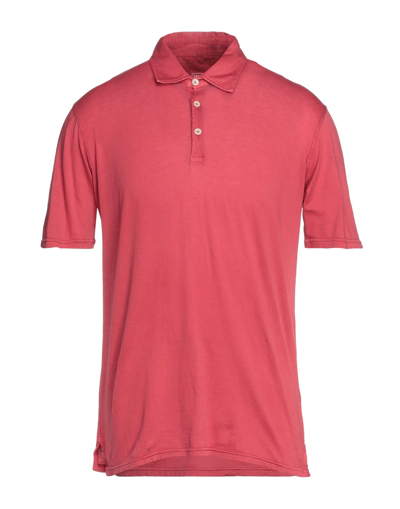 Shop Fedeli Polo Shirts In Brick Red