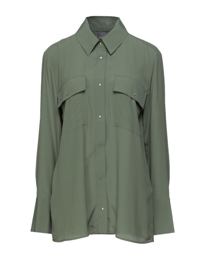 Shop Lorena Antoniazzi Woman Shirt Military Green Size 8 Acetate, Silk