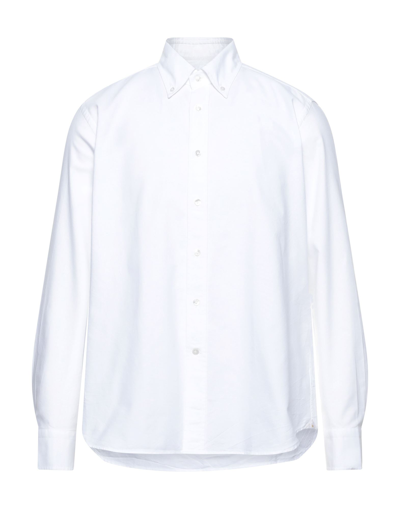 Shop Bagutta Man Shirt White Size 16 ½ Cotton