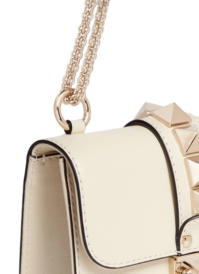 Shop Valentino 'rockstud Lock' Mini Leather Chain Bag