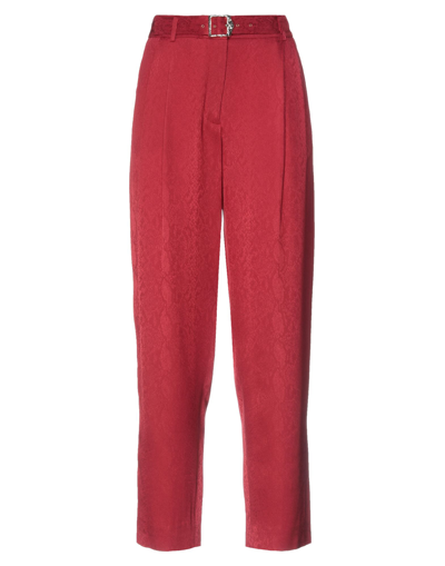 Shop Koché Woman Pants Brick Red Size 8 Acetate, Viscose, Polyester, Polyurethane