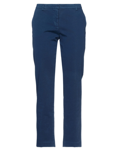 Shop Faberge&roches Faberge & Roches Woman Pants Blue Size 8 Cotton, Elastane