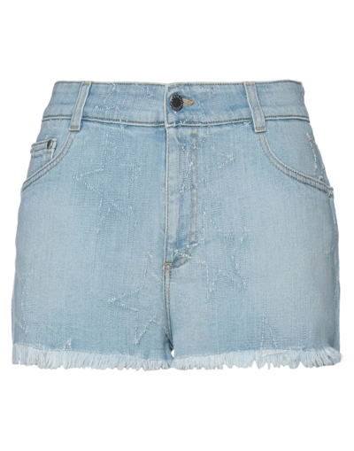 Shop Stella Mccartney Woman Denim Shorts Blue Size 32 Cotton, Elastane
