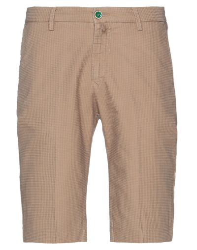 Shop Barbati Man Shorts & Bermuda Shorts Camel Size 30 Cotton, Elastane In Beige