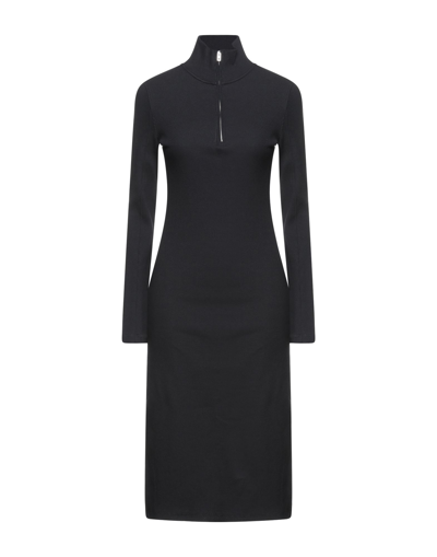 Shop Rag & Bone Woman Midi Dress Black Size Xs Cotton, Elastane