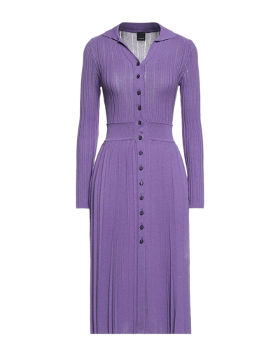 Shop Pinko Woman Midi Dress Purple Size S Viscose, Polyester