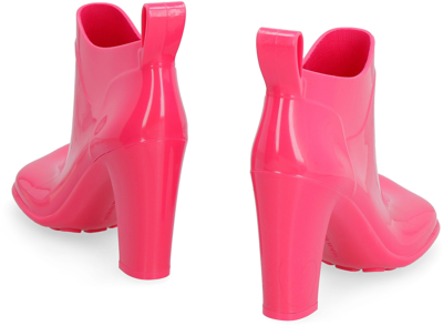 Shop Bottega Veneta Shine Ankle Boots In Fuchsia