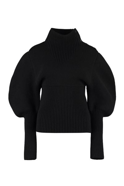 Shop Bottega Veneta Wool Sweater In Black