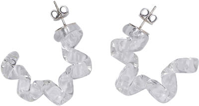 Shop Bottega Veneta Turn Earrings In Transparent