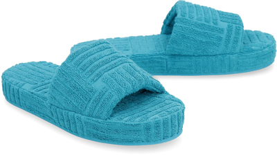 Shop Bottega Veneta Resort Sponge Slides In Blue