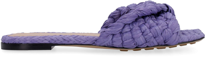 Shop Bottega Veneta Stretch Flat Sandals In Purple