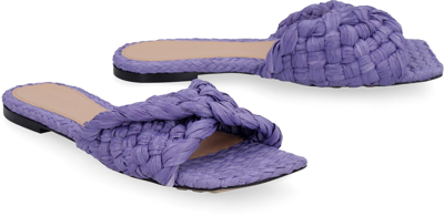 Shop Bottega Veneta Stretch Flat Sandals In Purple