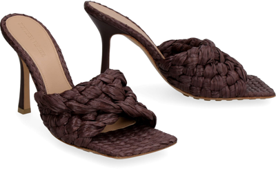 Shop Bottega Veneta Stretch Intrecciato Mules In Brown