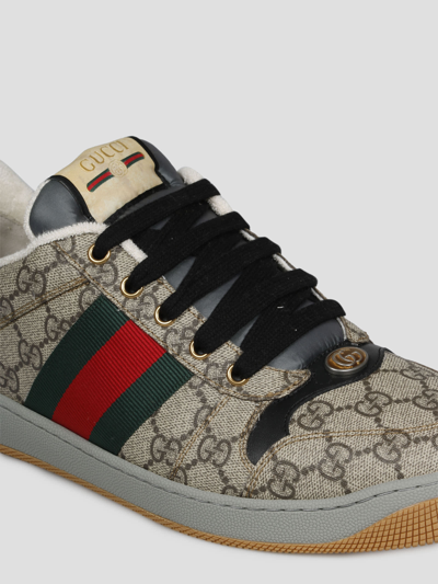 Shop Gucci Screener Gg Sneaker In Brown