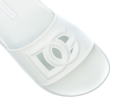 Shop Dolce & Gabbana Dg Logo Sandals In Bianco