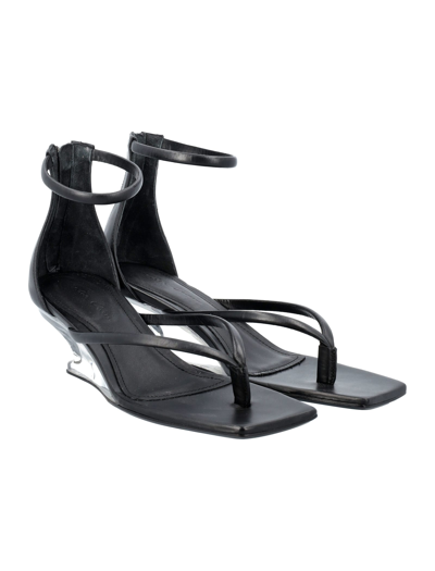 Shop Rick Owens Cantilever 45 Sandal In Black Clear