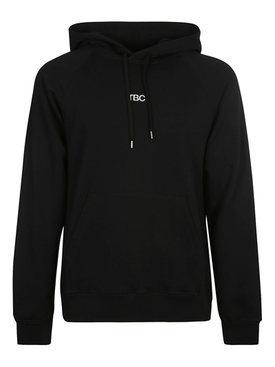 14 Bros Logo Embroidery Hoodie In Black