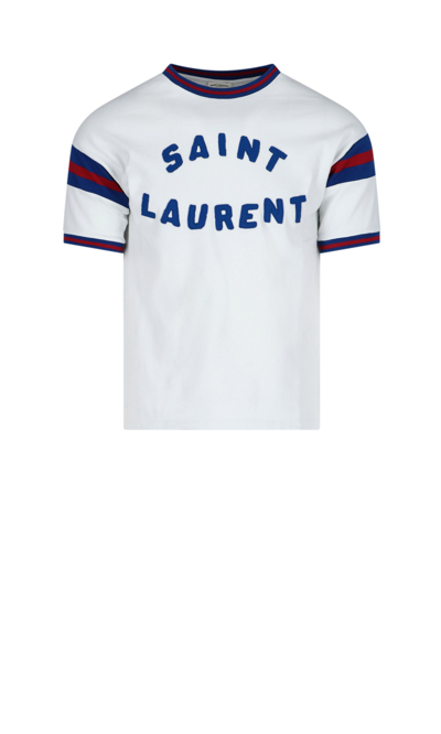 Shop Saint Laurent T-shirt In White