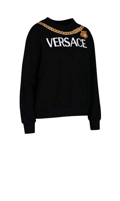 Shop Versace Sweater In Black