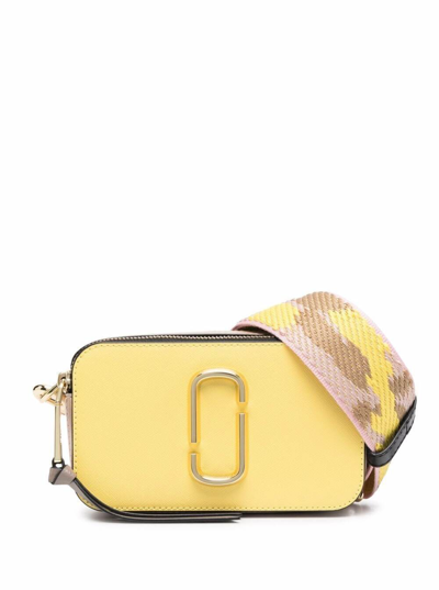 Shop Marc Jacobs Snapshot Crossbody Bag In Pale Yellow Leather