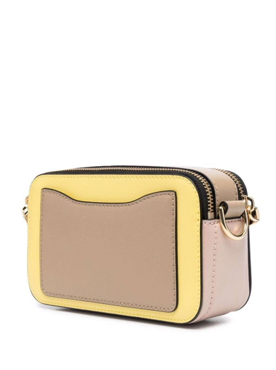 Shop Marc Jacobs Snapshot Crossbody Bag In Pale Yellow Leather