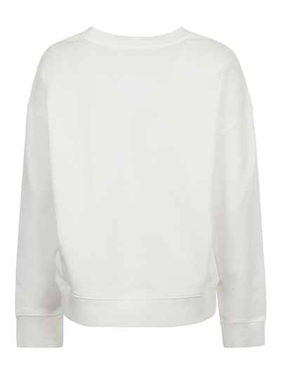 Shop Moncler Logo Sweatshirt In White