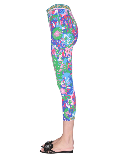 Shop Dolce & Gabbana Floral Print Leggings In Multicolor