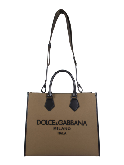 Shop Dolce & Gabbana Edge Shopping Bag In Militare