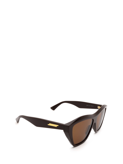 Shop Bottega Veneta Bv1092s Brown Sunglasses