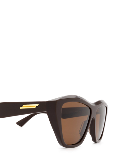 Shop Bottega Veneta Bv1092s Brown Sunglasses